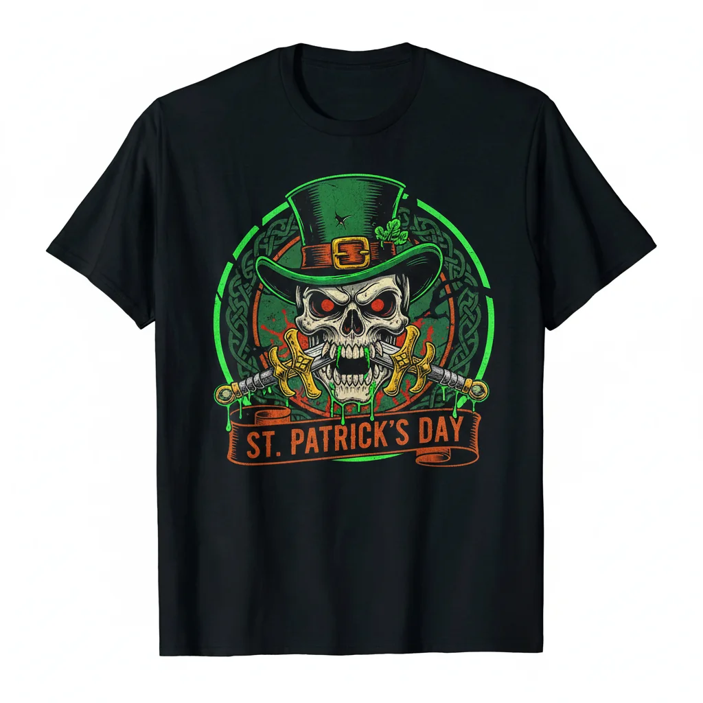 Evil Leprechaun Slayer St. Patrick's Day Tee - Durable, Vibrant, & Pre-Shrunk
