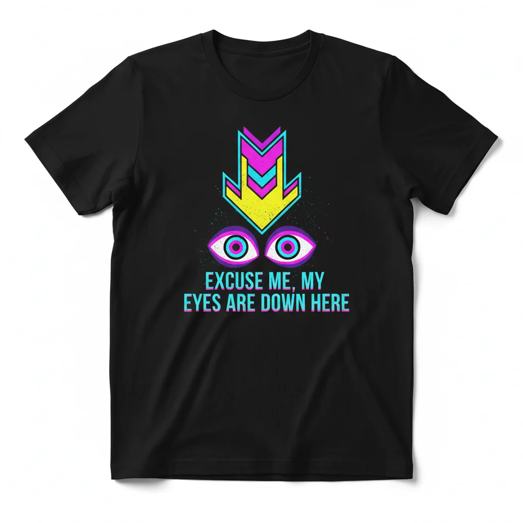 The "Excuse Me My Eyes Are Down Here" Premium Tee – Unapologetically Bold & Built to Last