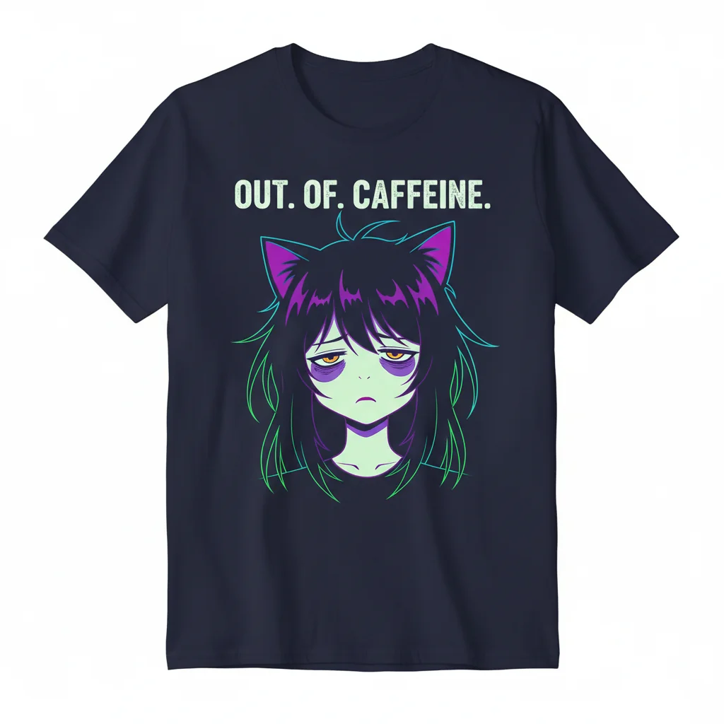The 'Exhausted Anime Cat Girl' Essential Tee: Your Mood, Elevated