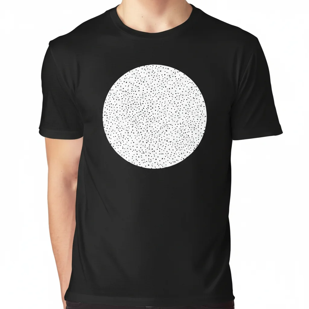 Extra Small White & Black Polka Dots Graphic T-Shirt - Premium Ringspun Cotton