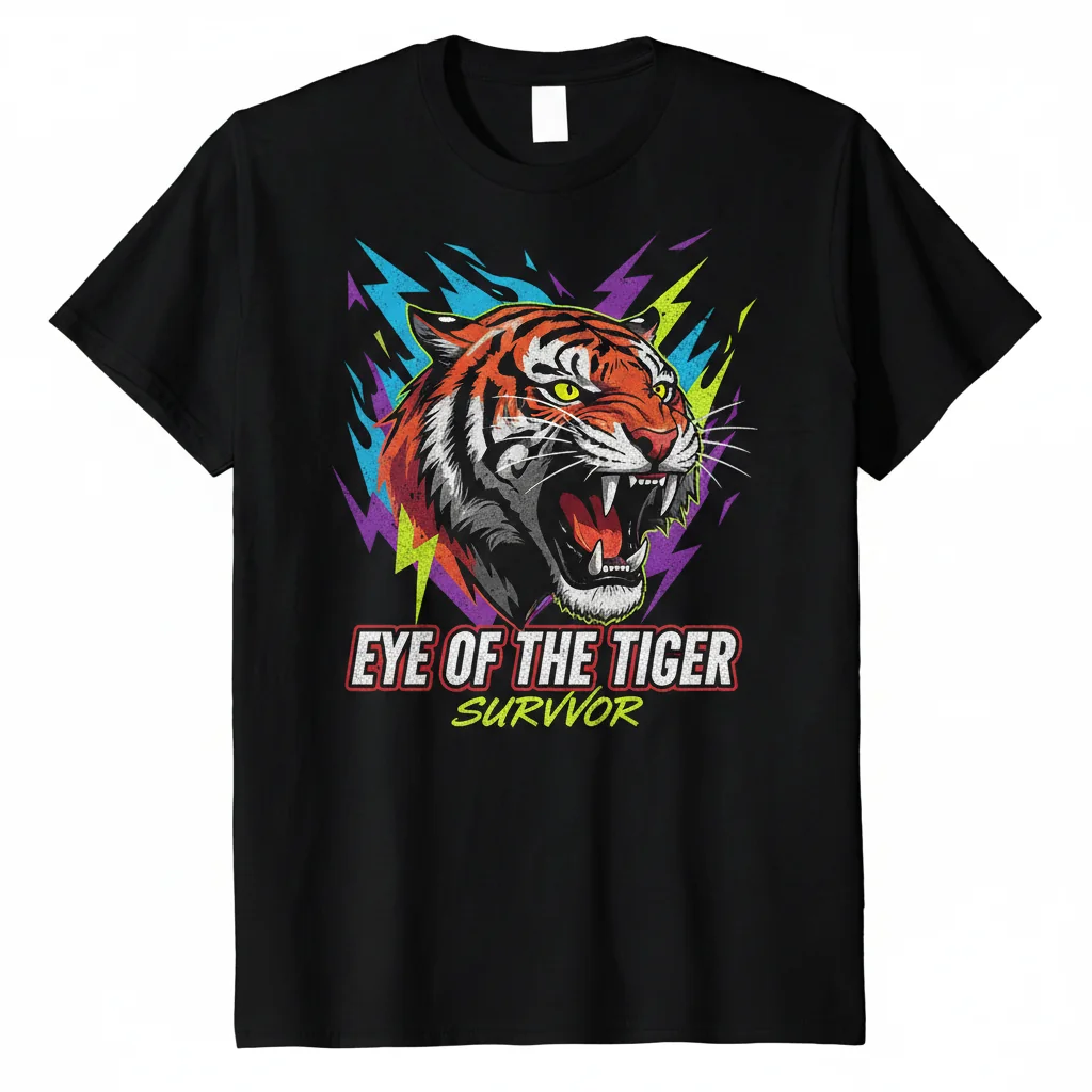 Eye of the Tiger Survivor Lyrics Essential T-Shirt - Premium Cotton Band Tee