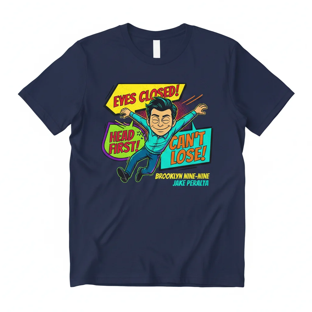 Eyes Closed, Head First, Can't Lose - Jake Peralta's Iconic Mantra Tee