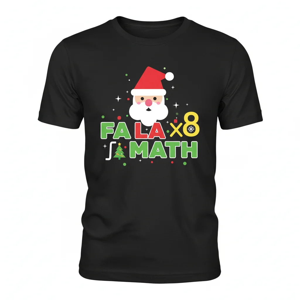 Fa La Math Santa Christmas T-Shirt – Durable, Eco-Friendly & Perfect Fit