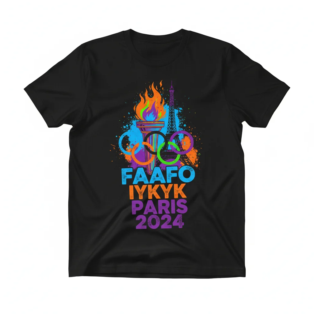 Faafo Iykyk Olympics Paris 2024 Commemorative T-Shirt - Premium Ring-Spun Cotton