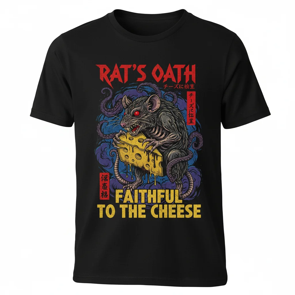 Cheese Fiend Horror Rat Street Tee