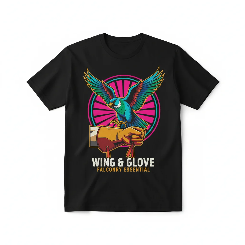 Falconry Bird Landing on Falconer Arm Essential T-Shirt – Majestic Raptor Design