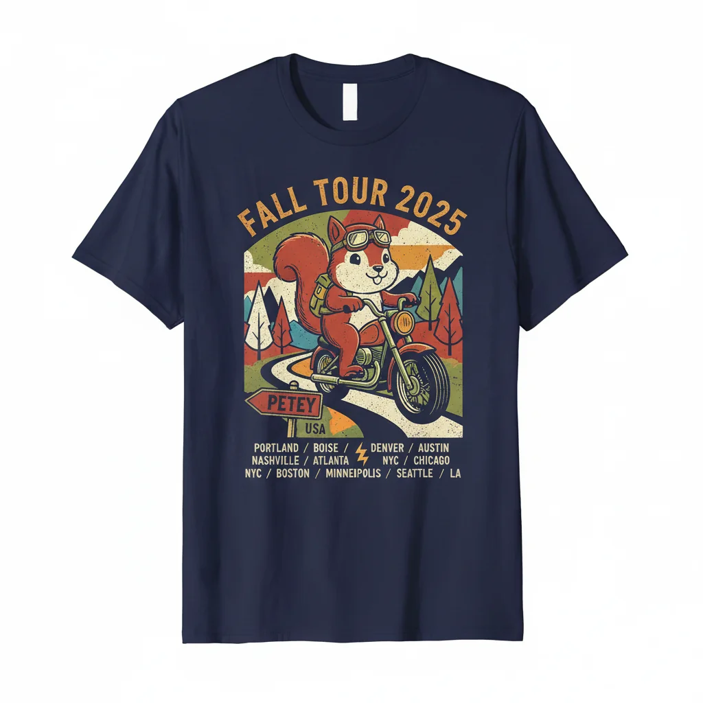 Fall Tour 2025: Petey USA Poster Art Tee – Wear the Adventure