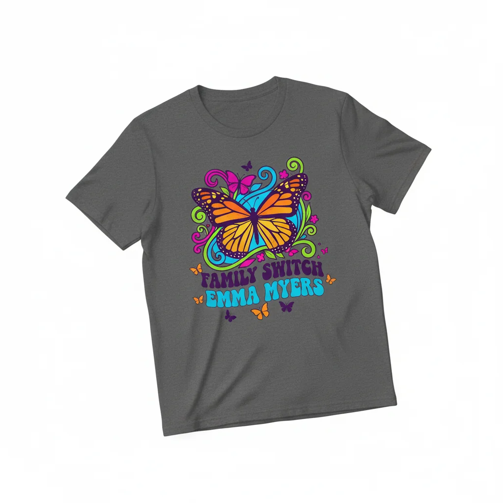 Family Switch Emma Myers Butterflies T-Shirt – Premium Cotton Unisex Tee