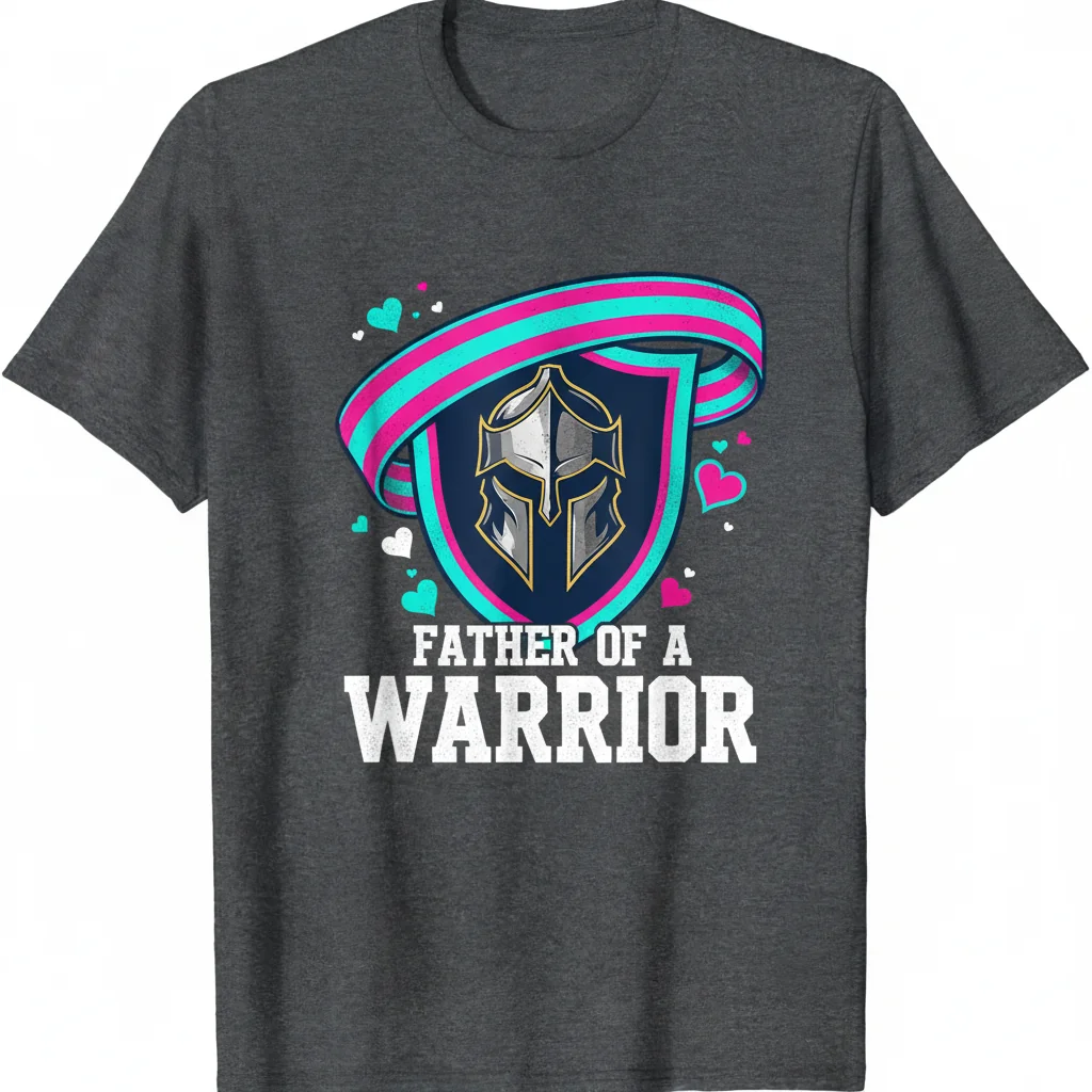 Family Thyroid Cancer Warrior Dad Awareness T-Shirt