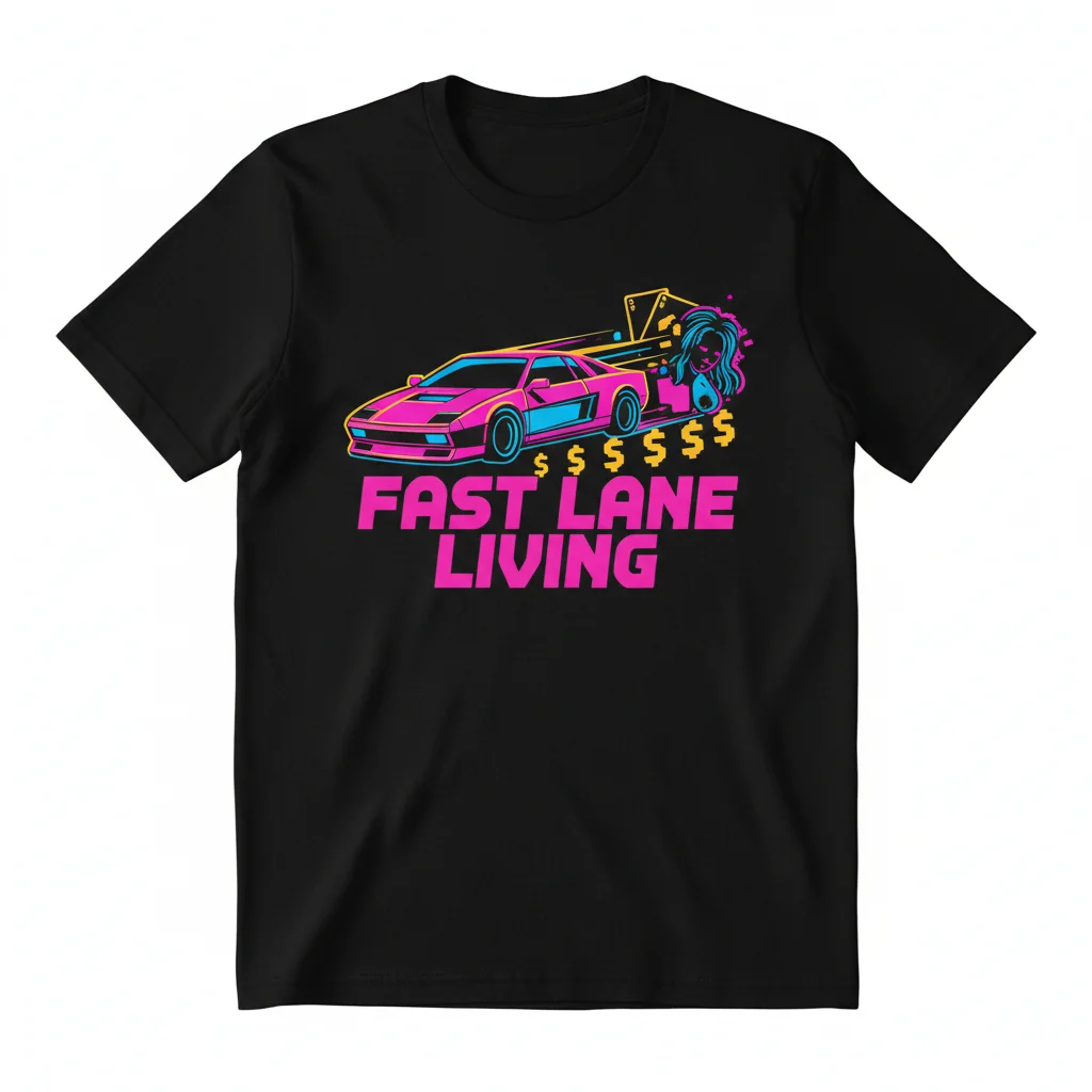 Fast Life & Fast Cars T-Shirt - Essential Unisex Tee