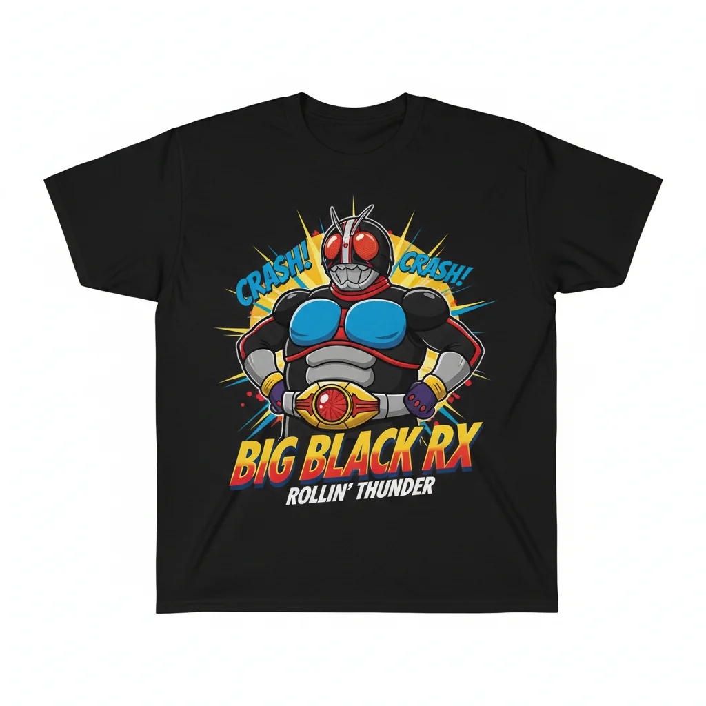 Fat Kamen Rider Black T-Shirt: Iconic Style, Unbeatable Durability