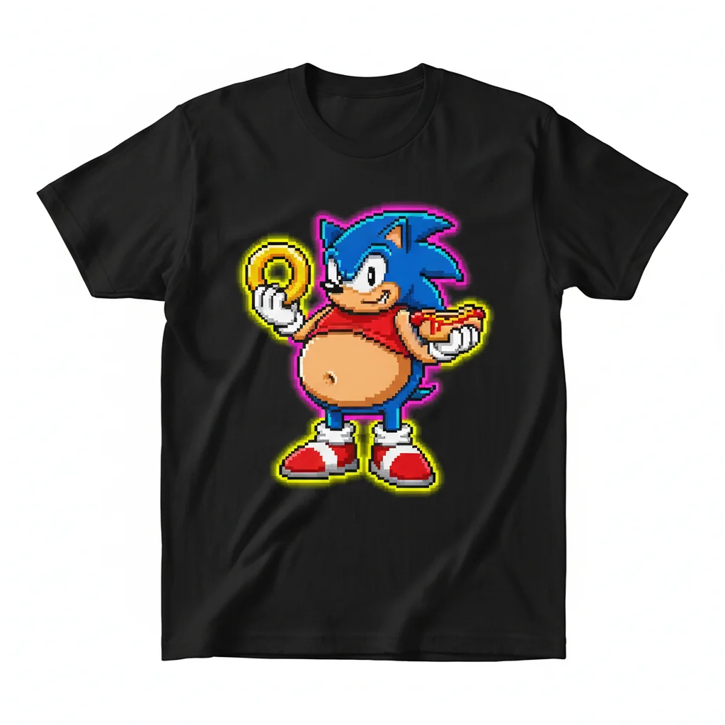 Camiseta Esencial "Fat Sonic" – Comodidad Duradera y Estilo Único