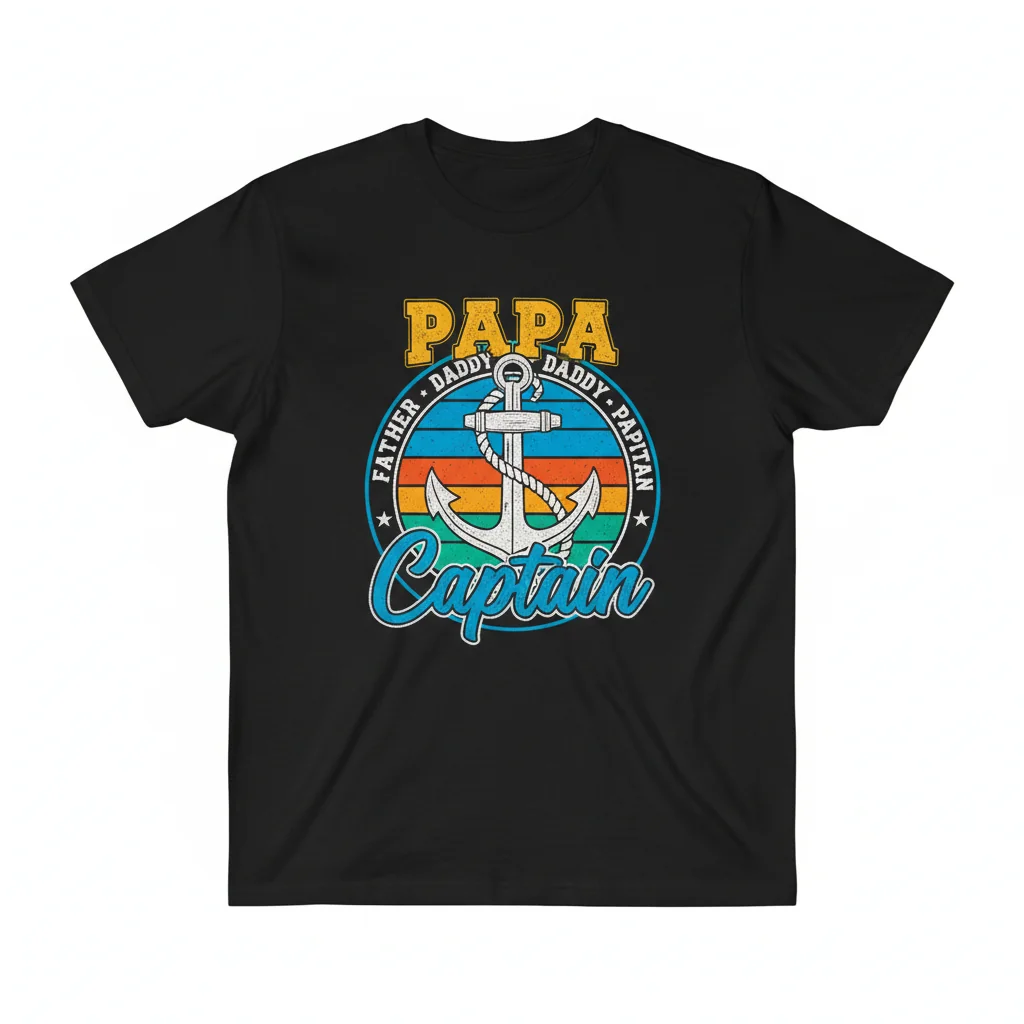 Father's Day 'Papitan Anchor Papa Captain' Essential T-Shirt