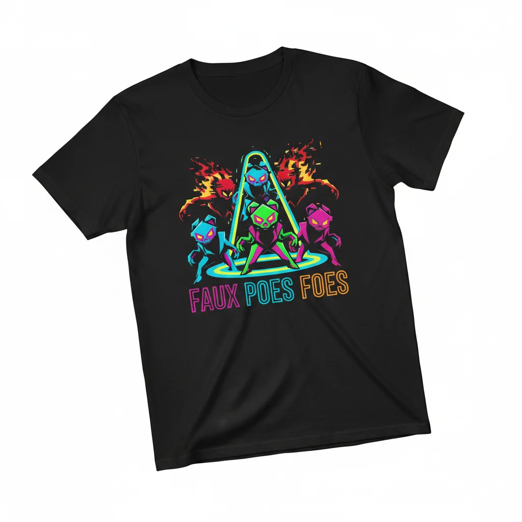 Faux Poes Foes Essential T-Shirt - Premium Ring-Spun Cotton Tee