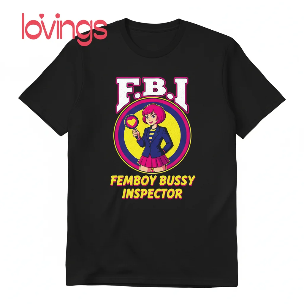 Femboy Bussy Inspector T-Shirt - Unique & Bold FBI Design