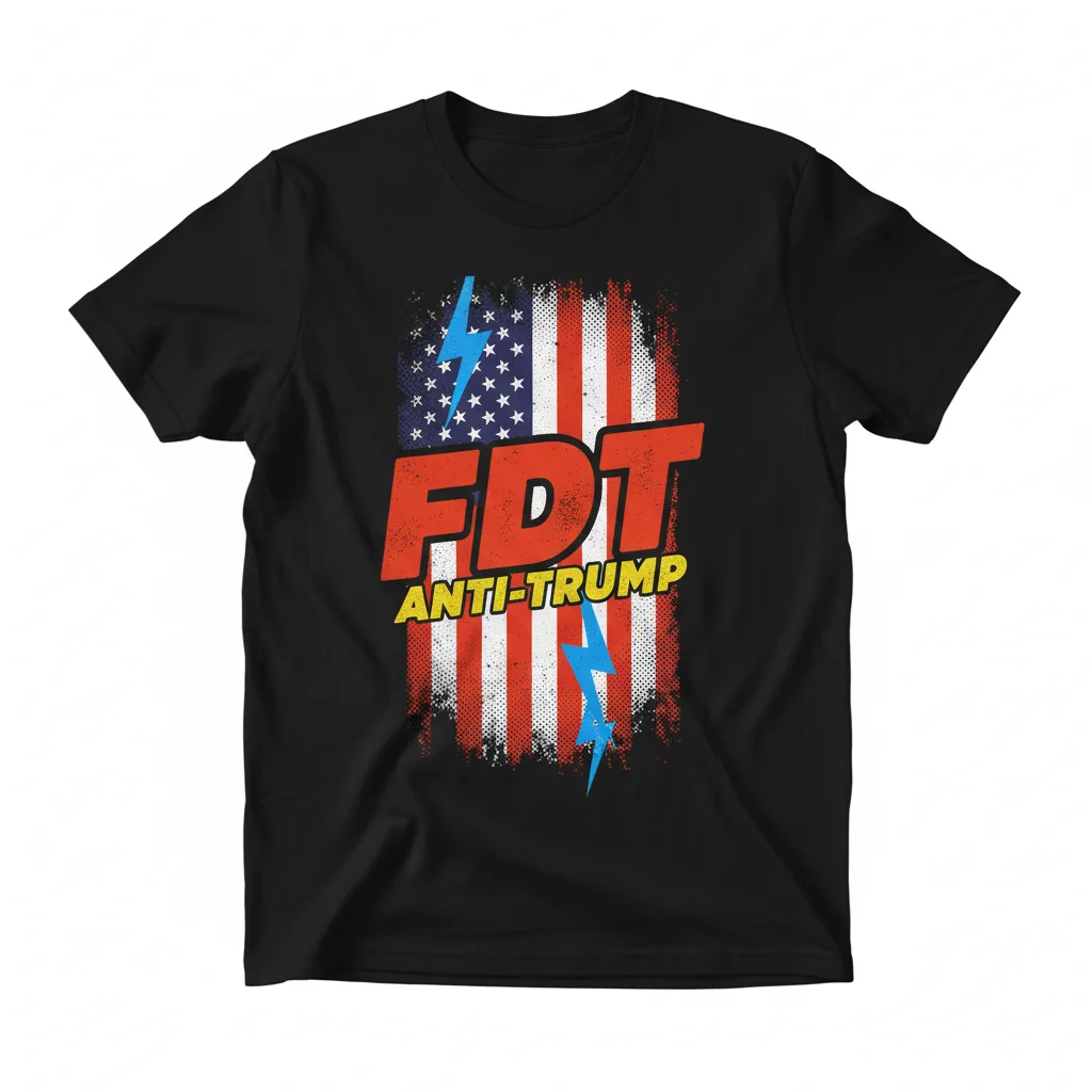 FDT Distressed Flag Tee - Rebellious Spirit