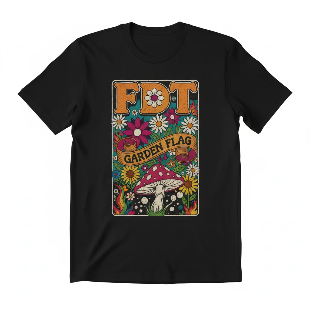 Blossom of Defiance: Retro Flowers Garden Flag