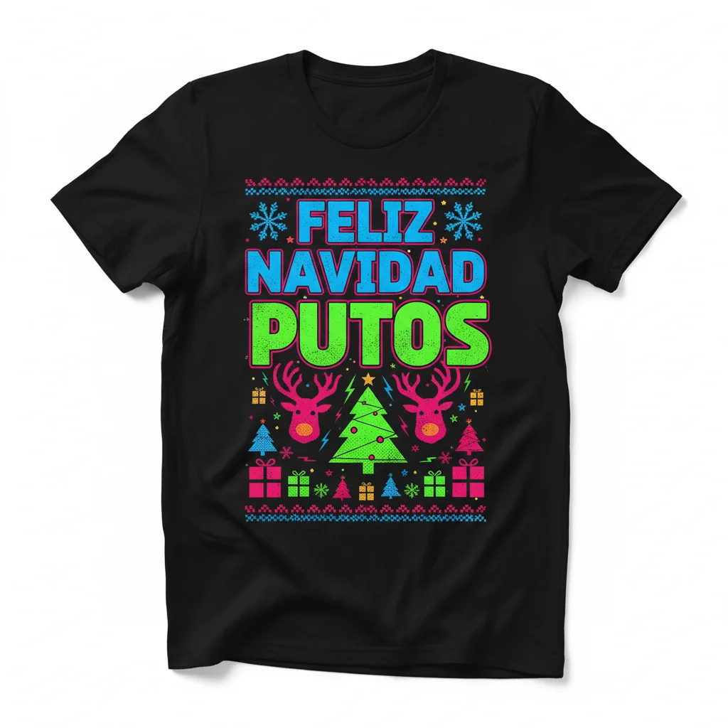 Feliz Navidad Putos: A Bold Holiday Spirit Essential Tee