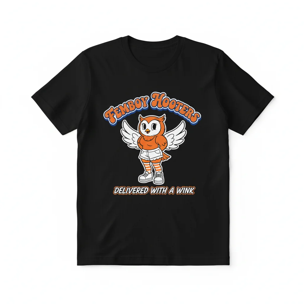 Femboy Hooters Graphic T-Shirt | Premium Ring-Spun Cotton Tee