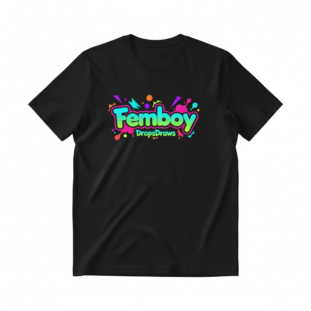 Femboy Logo Splatoon Style: Vibrant Art & Comfort Tee