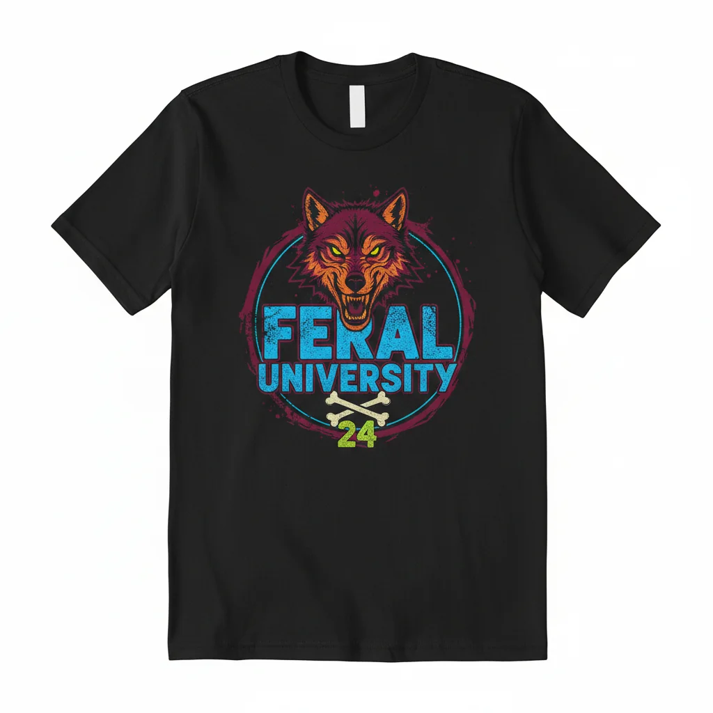 Feral University v.2 Essential T-Shirt – Ultra-Soft Cotton Tee