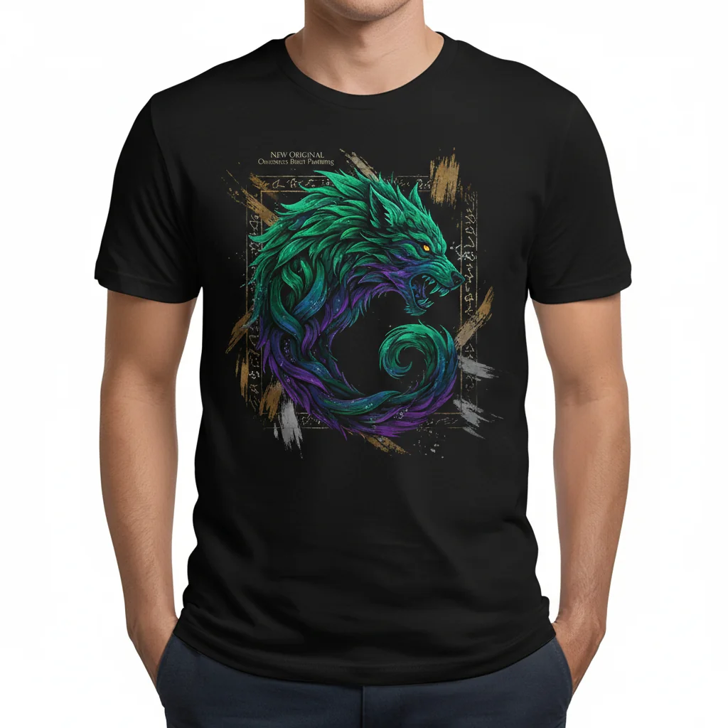 Feyre's Ouroboros Beast Painting Essential T-Shirt - ACOTAR Fan Art Apparel