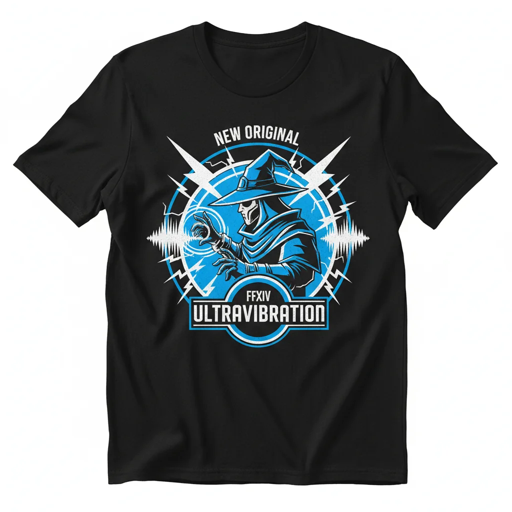 FFXIV Blue Mage Ultravibration Tee - Blue & White