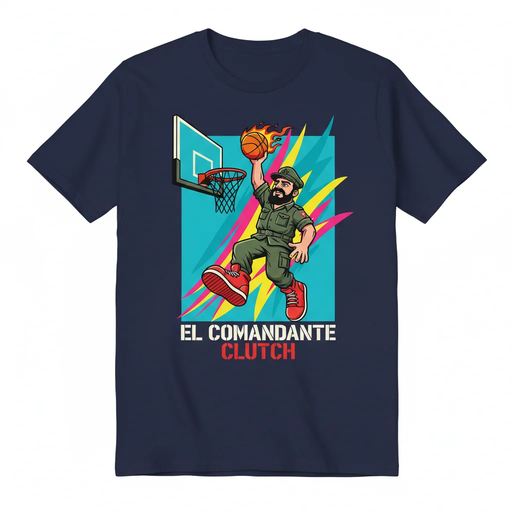 Camiseta Esencial "Fidel Castro Jugando Baloncesto" - Diseño Único y Cómodo