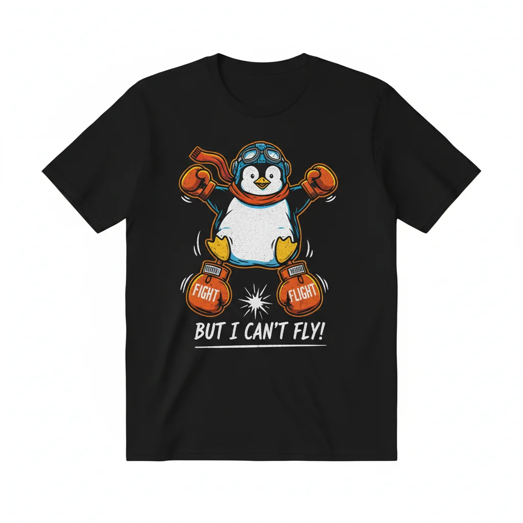 The 'Fight or Flight' Penguin's Journey - Essential Art Tee