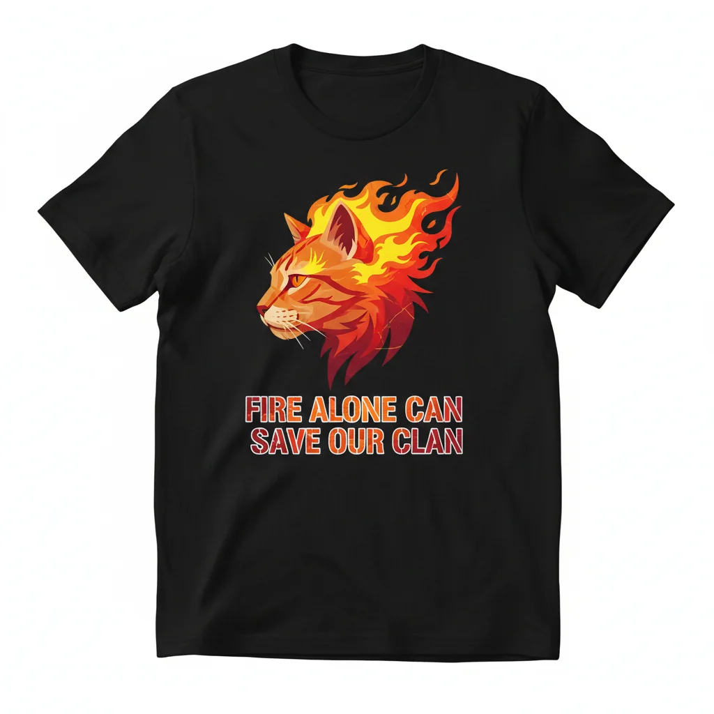 Fire Alone Can Save Our Clan - Premium Warrior Cats Fan Art T-Shirt