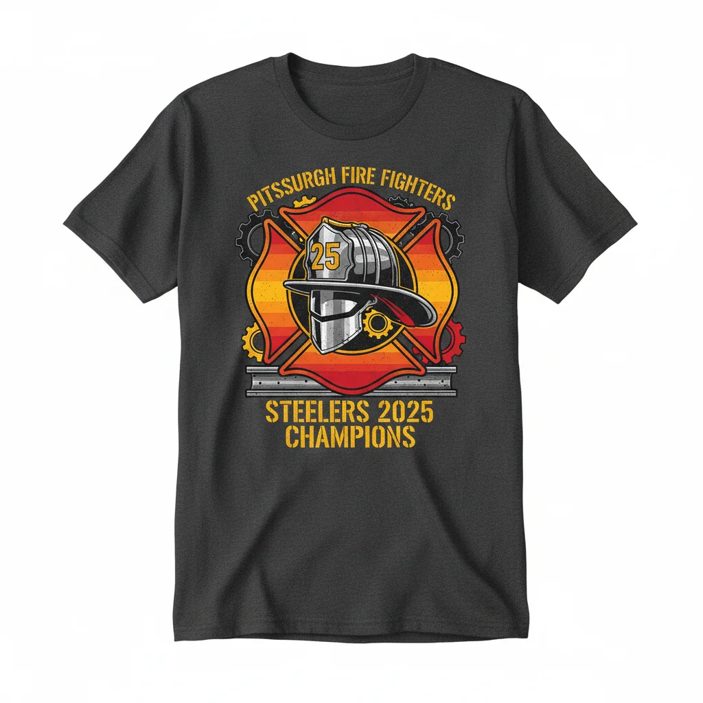 Pittsburgh Steelers Fire Fighter 2025 Logo Tee