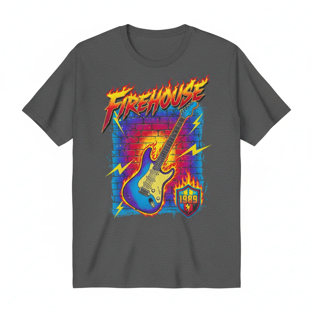 Firehouse Band T-Shirt: Ultra-Durable & Fade-Resistant with a Perfect Fit