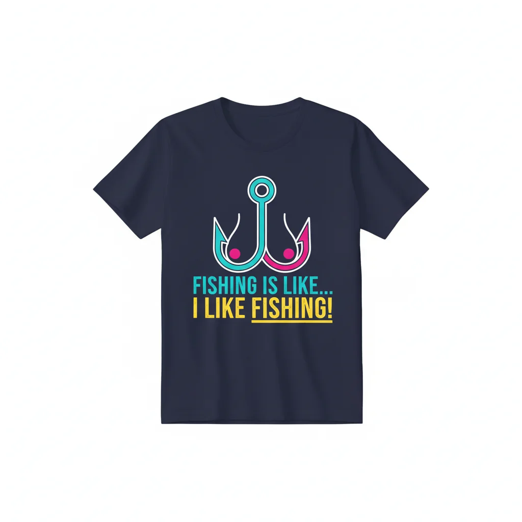 Camiseta Divertida 'Pescar es como los Senos' - Humor para Pescadores
