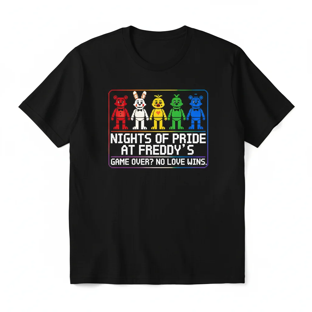 Camiseta LGBT Five Nights at Freddy's – Conforto e Durabilidade Imbatíveis