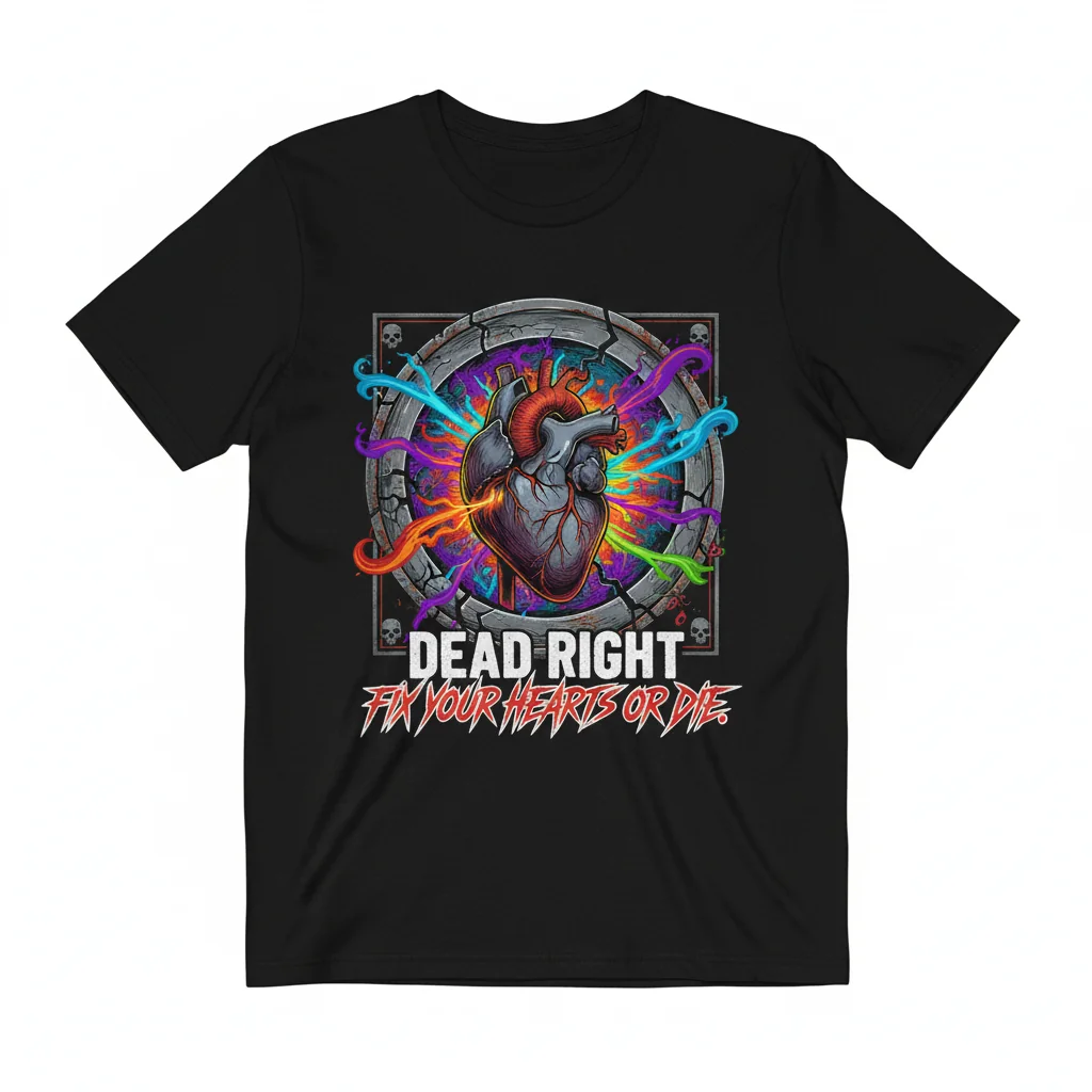 Fix Your Hearts Tee. Premium Statement.