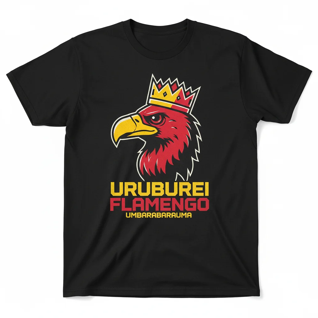 Camiseta Essencial Flamengo Urubu-Rei Heritage - Algodão Premium