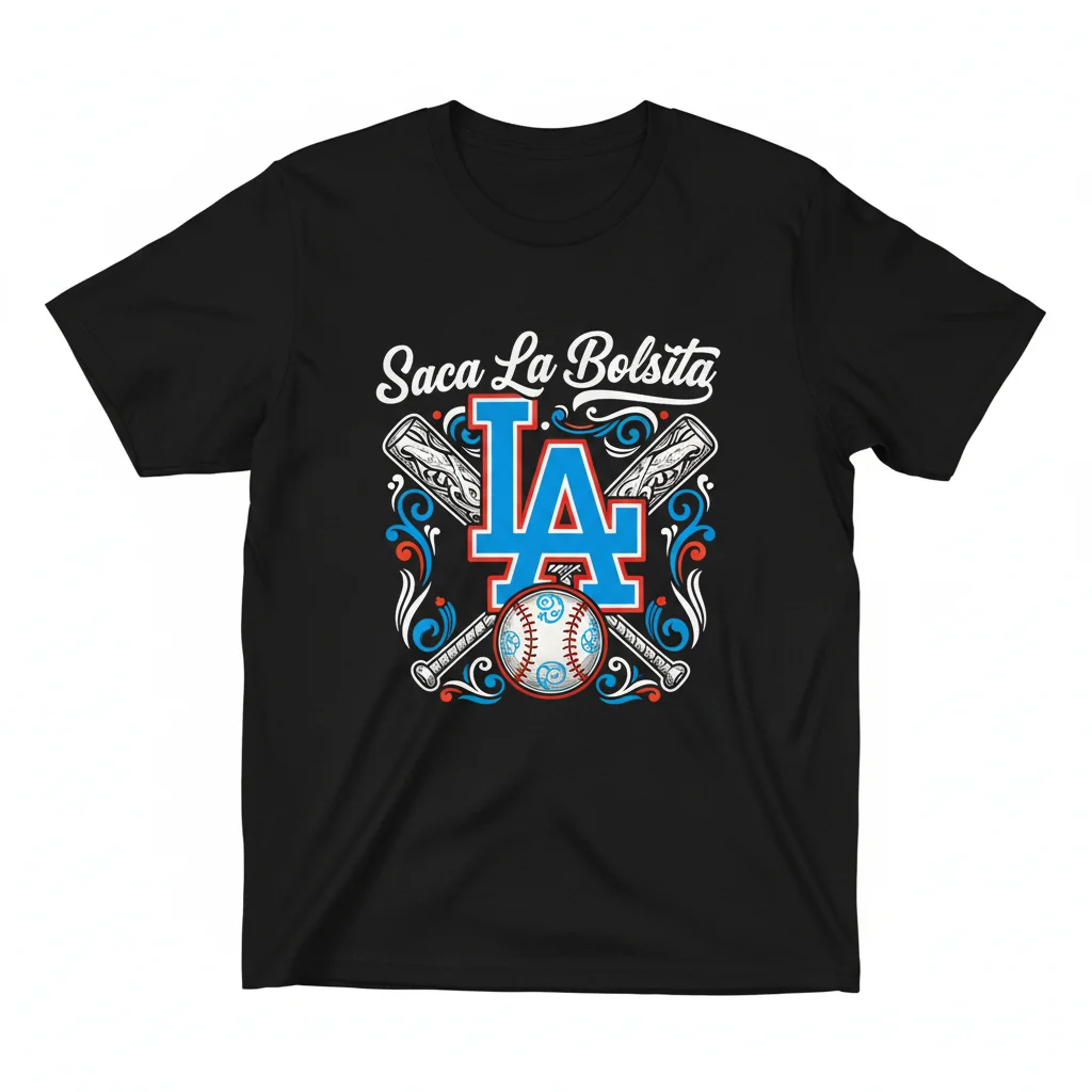 Saca La Bolsita Dodgers Chicano Tee