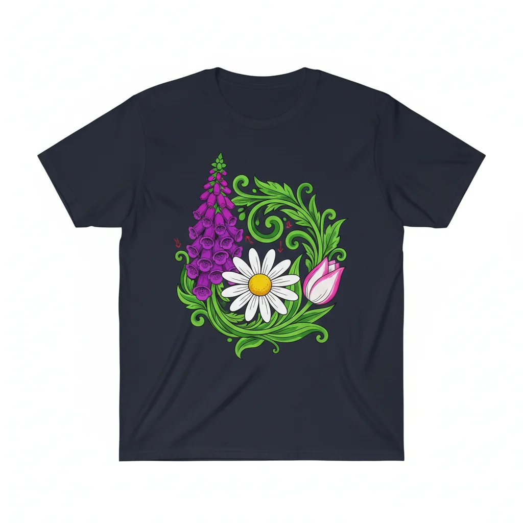 Blossom of Hope: Floral Anti-Trump Statement Tee