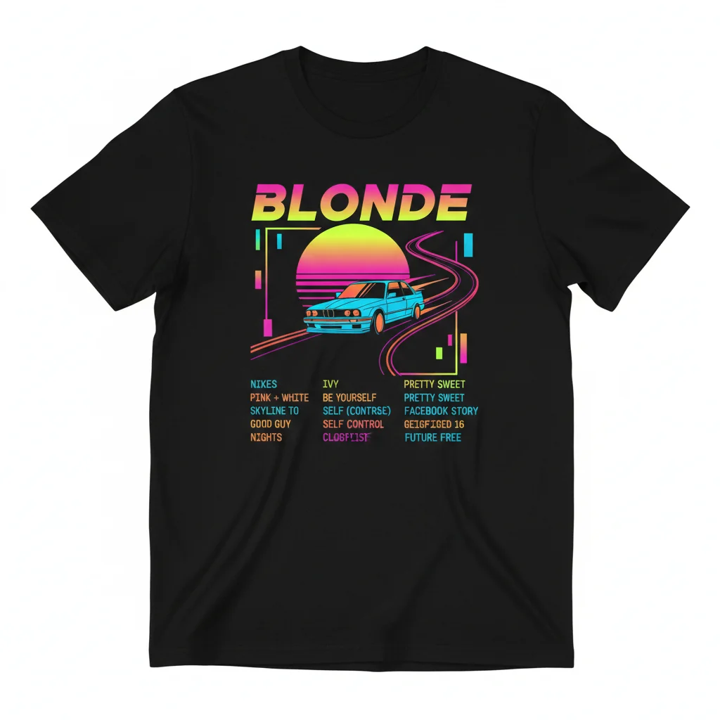 Frank Ocean Blonde Album Tracklist Premium T-Shirt – Soft Cotton Tee