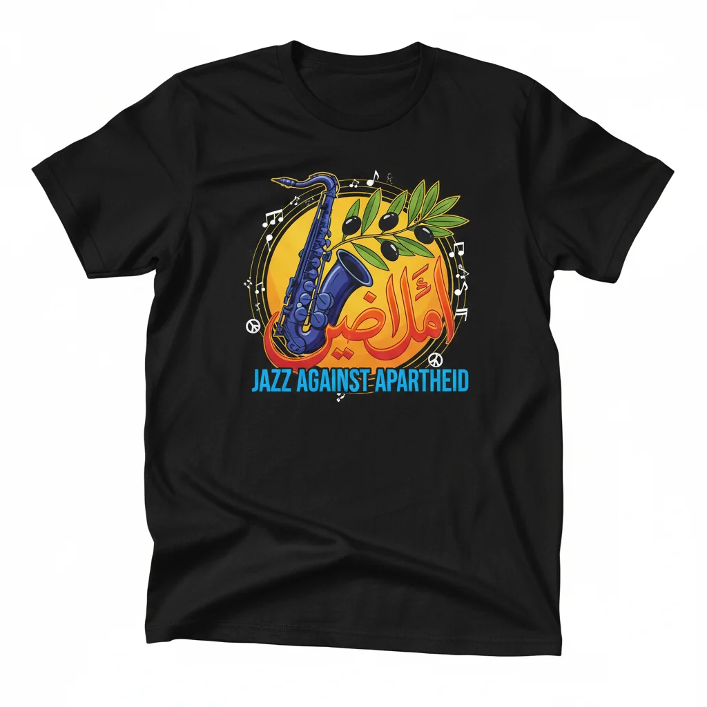 Rhythm of Resistance: Free Palestine Jazz Against Apartheid Unisex Tee