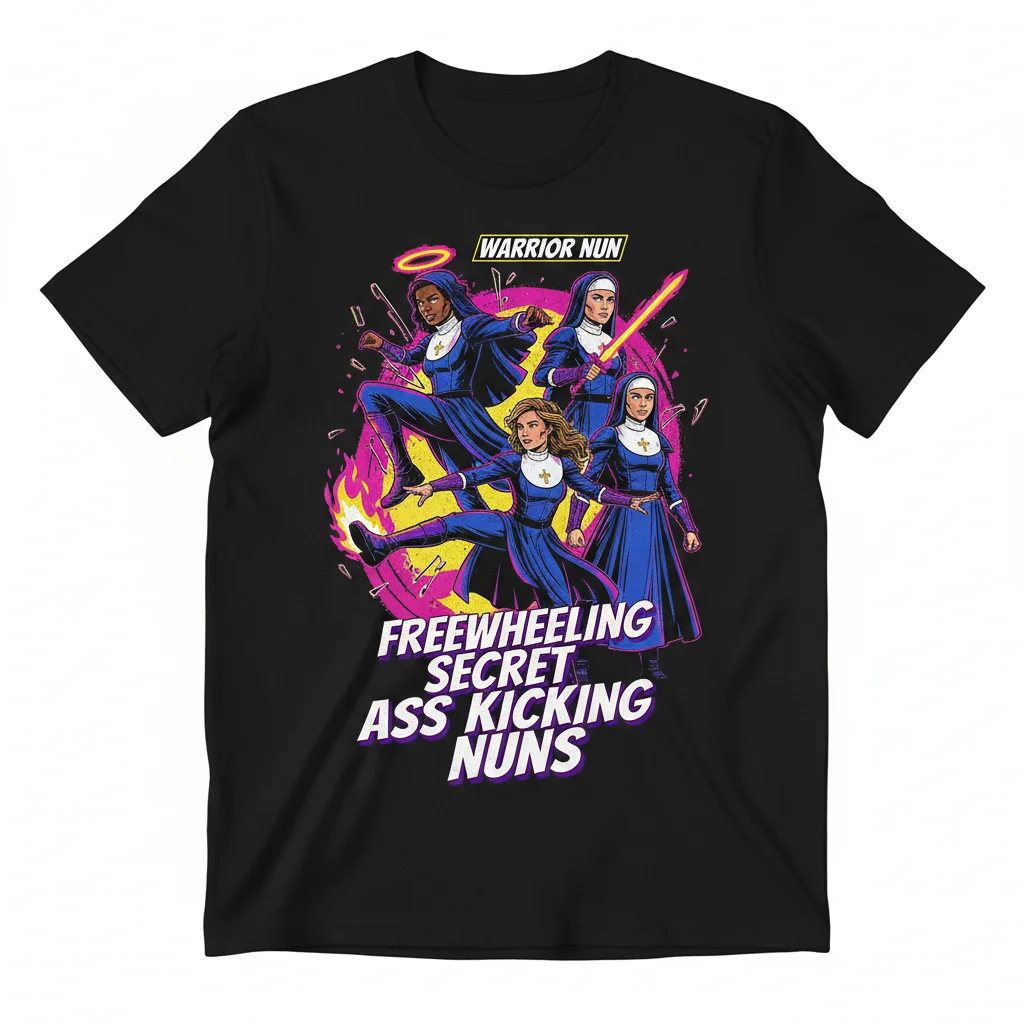 Warrior Nun Crew Tee: Secret Ass-Kicking Style