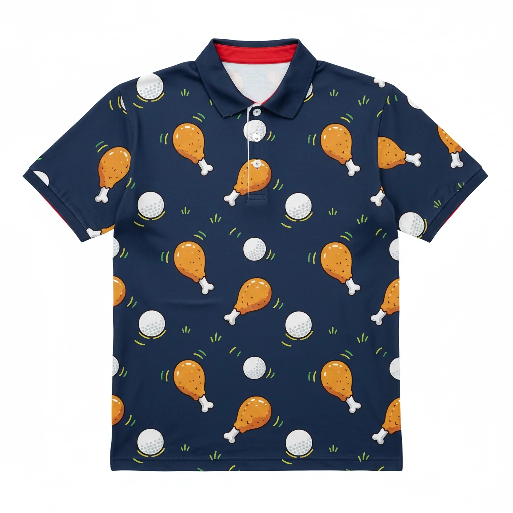 The 'Fried Chicken Golf' Polo: A Taste of Style & Comfort