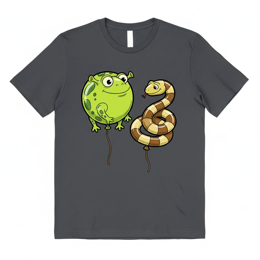 Shrek Frog & Snake Balloons Essential T-Shirt - Premium Cotton Graphic Tee