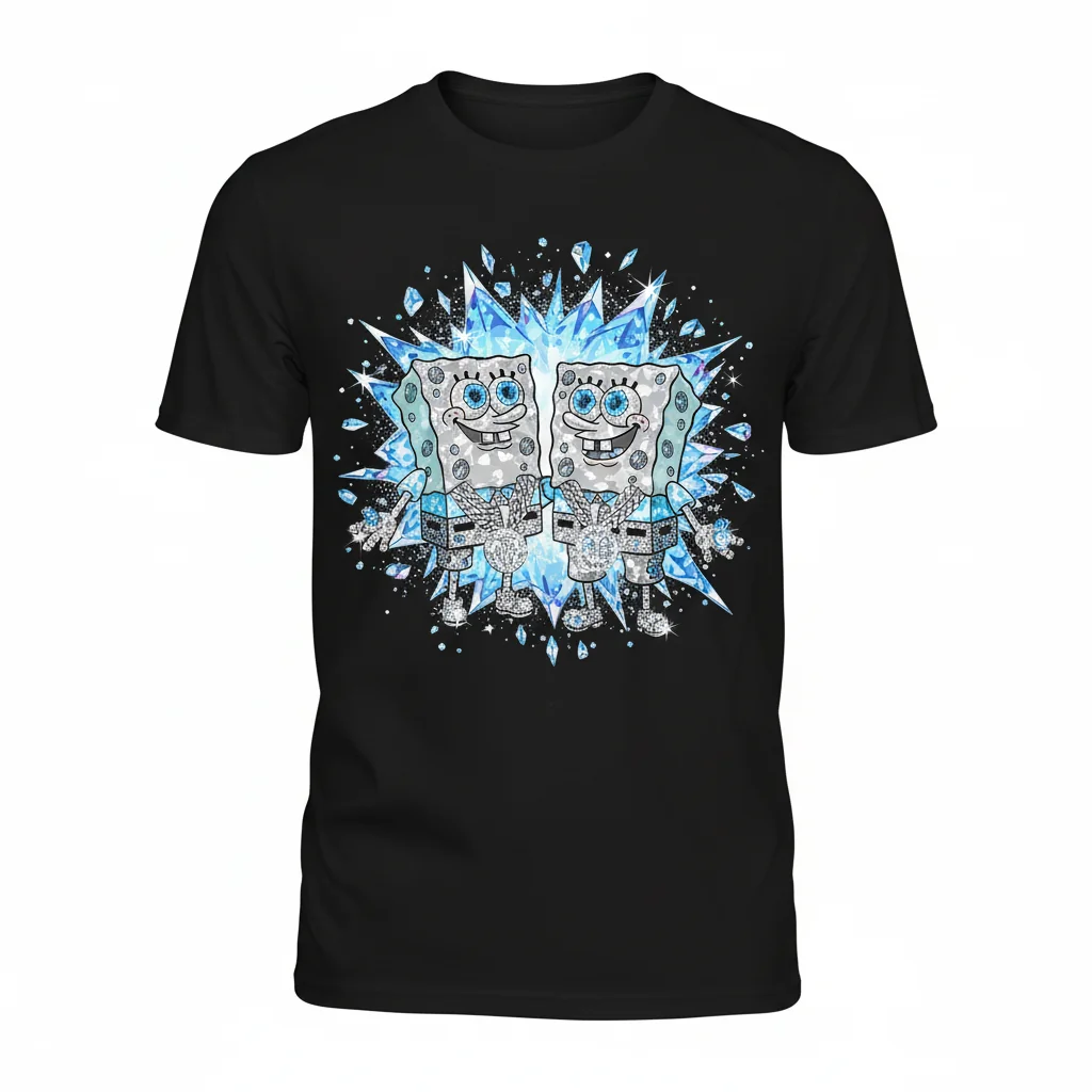 Unisex 'Iced Out Spongebob & Patrick' Premium Durability Tee