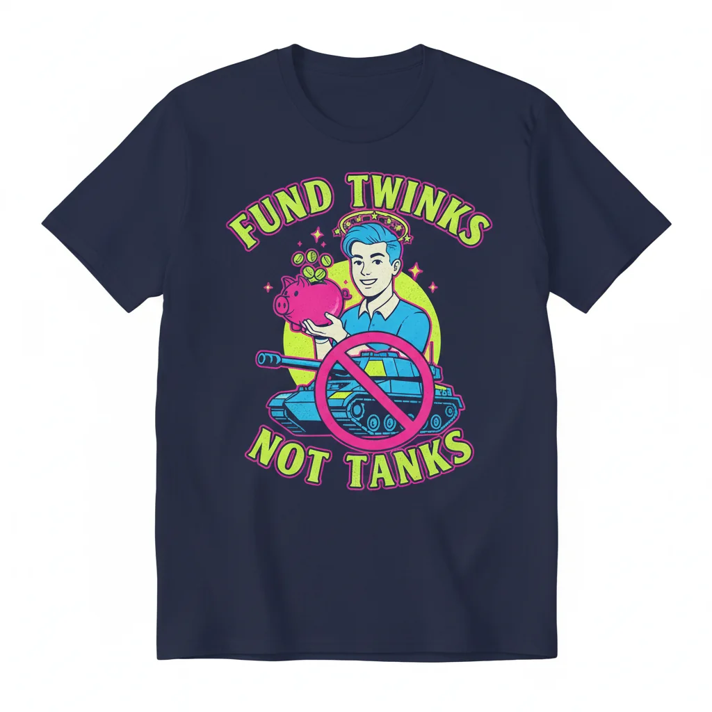 Vintage Vibe: Fund Twinks, Not Tanks Statement Tee
