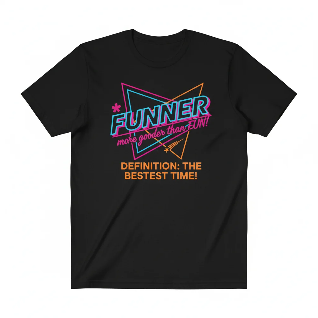 Durable & Vibrant "Funner, More Gooder Than Fun" Essential T-Shirt - Perfect Fit, Fade-Resistant