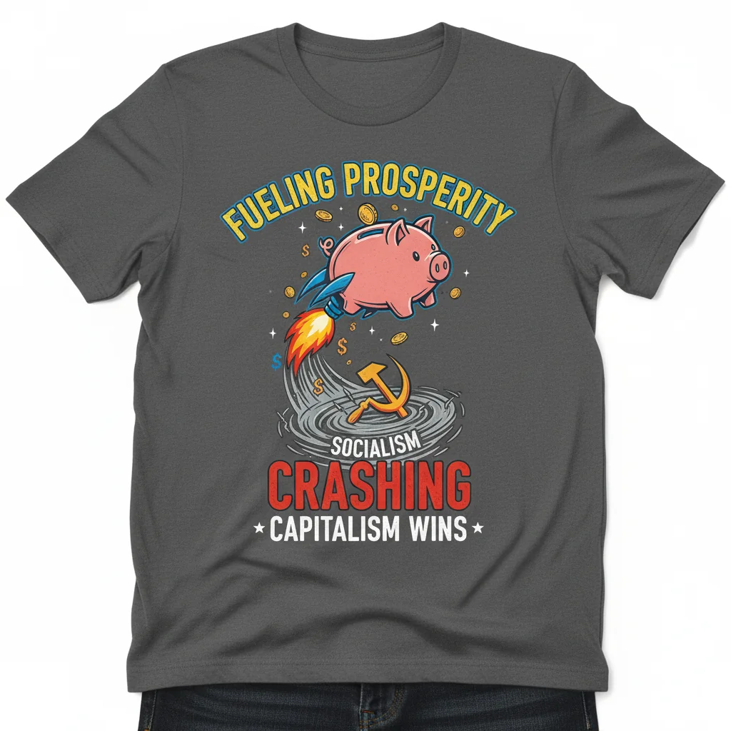 Durable Anti Socialism Pro Capitalist Funny Meme Unisex T-Shirt – Fade-Resistant & Pre-Shrunk