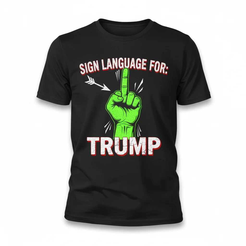 Protest with Power: "F*ck Trump" ASL Sign Language Statement Tee
