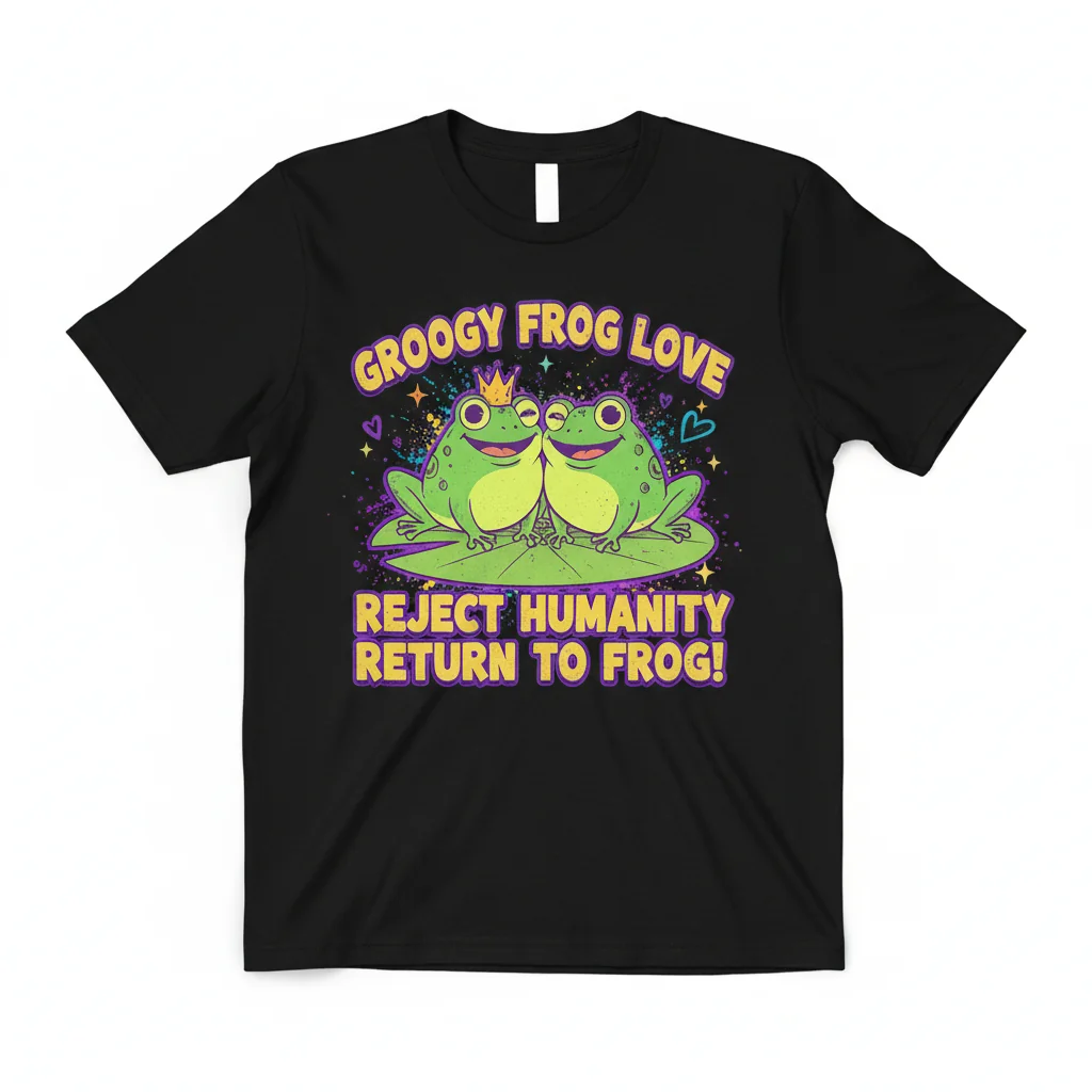 Funny Frog Lovers 'Reject Humanity Return To Frog' Unisex Essential T-Shirt