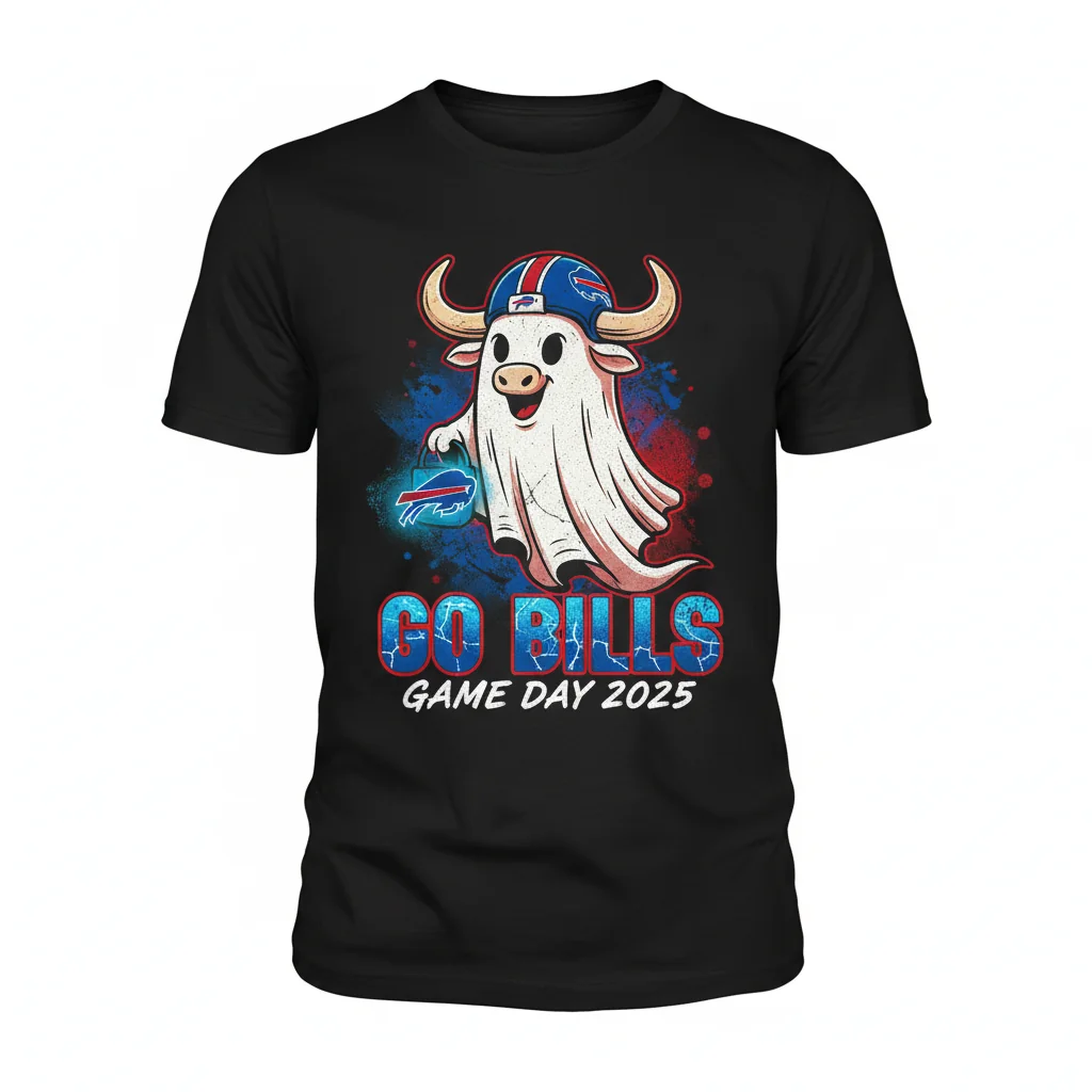 Durable & Fade-Proof: Funny Ghost Buffalo Bills Go Bills Game Day 2025 Shirt